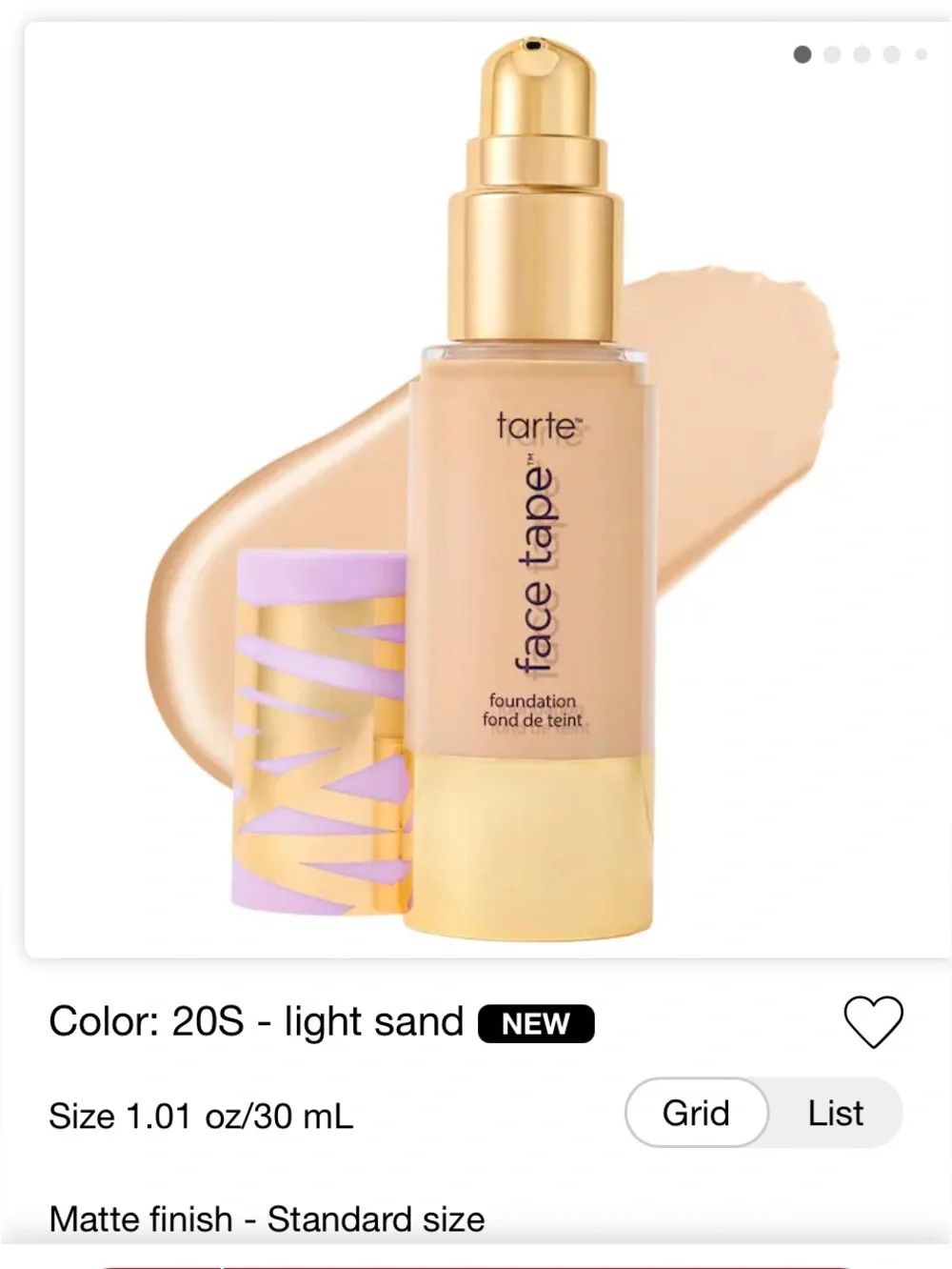 tarte Face Tape Foundation — Light Sand (20S)